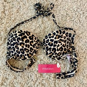 Animal print bikini top, new with tags